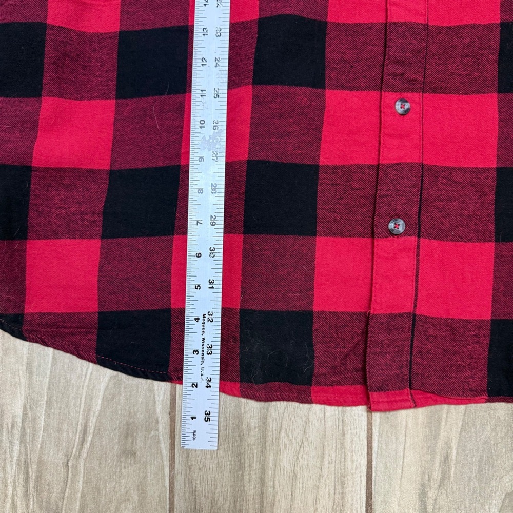 Magellan Outdoors Mens 3XL Red Black Buffalo Plaid Button Down Classic Fit NWT - Picture 3 of 12